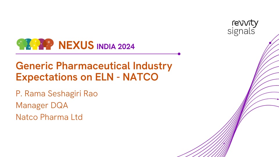 Watch Generic Pharmaceutical Industry Expectations on ELN - NATCO on Vimeo.