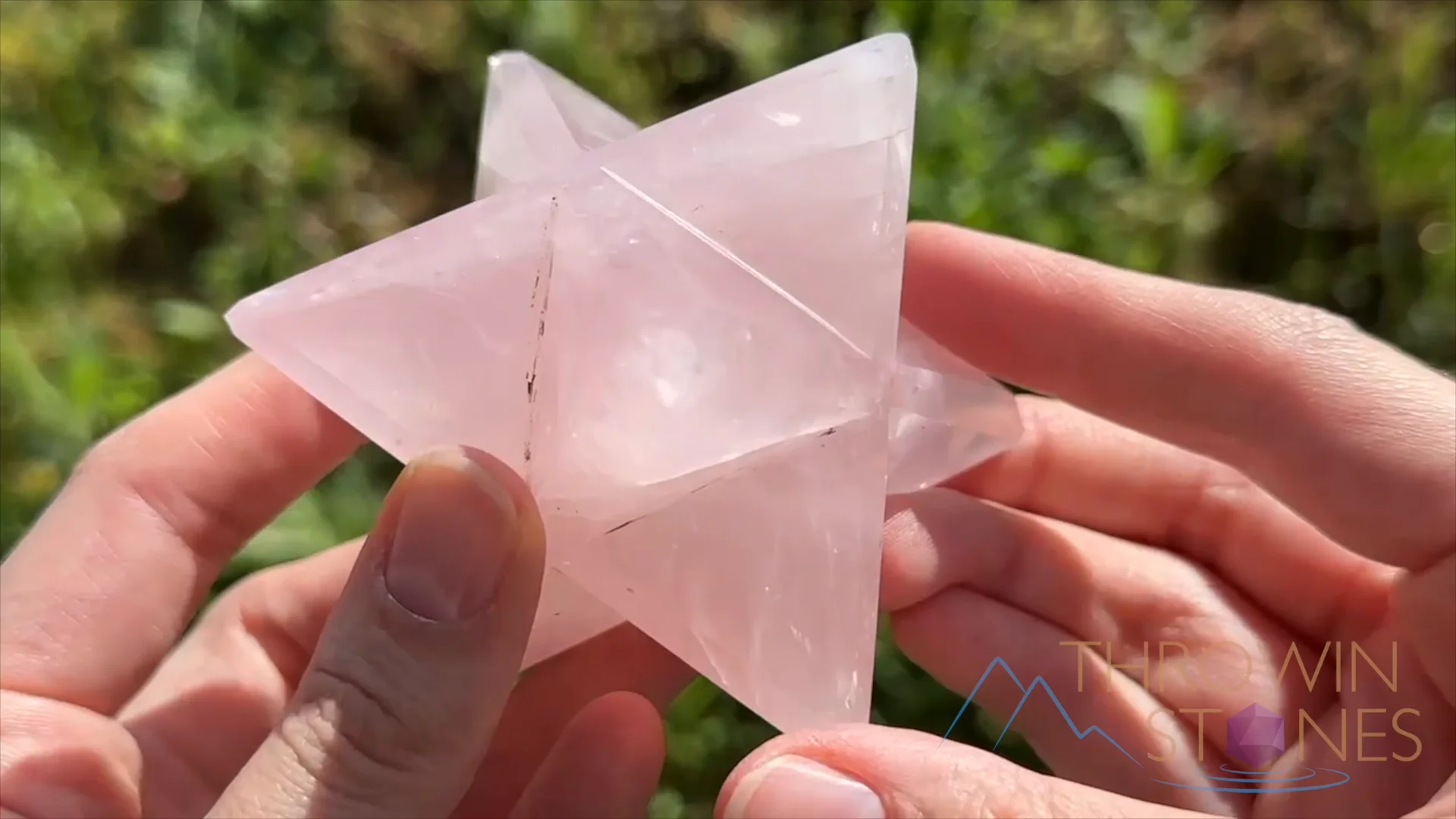 ROSE QUARTZ Crystal Merkaba - Irregular - Metaphysical Sacred