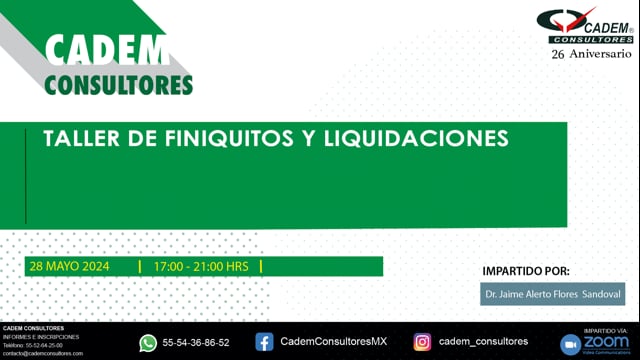 TALLER de finiquitos y liquidaciones