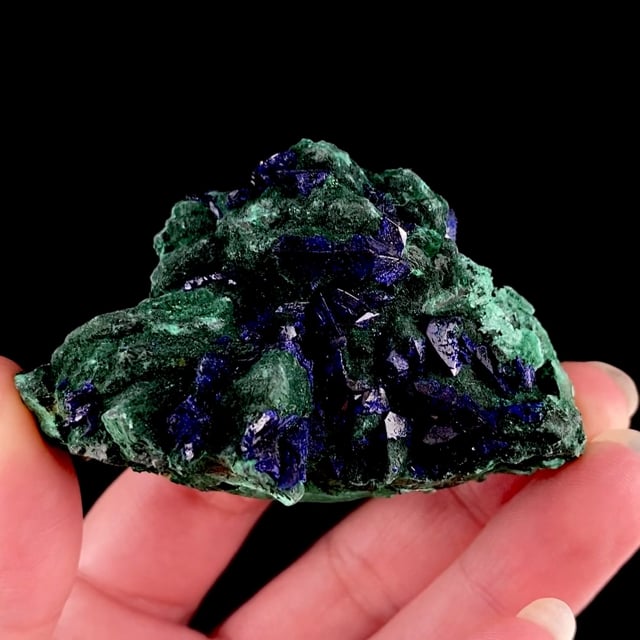 Malachite pseudomorph after Azurite (1980s) | Morenci Mine, Copper
