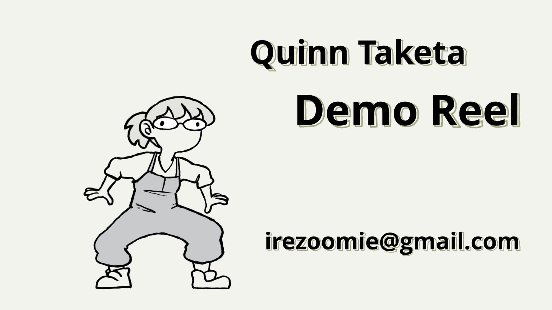 Quinn Taketa Character Animation Reel (2024)