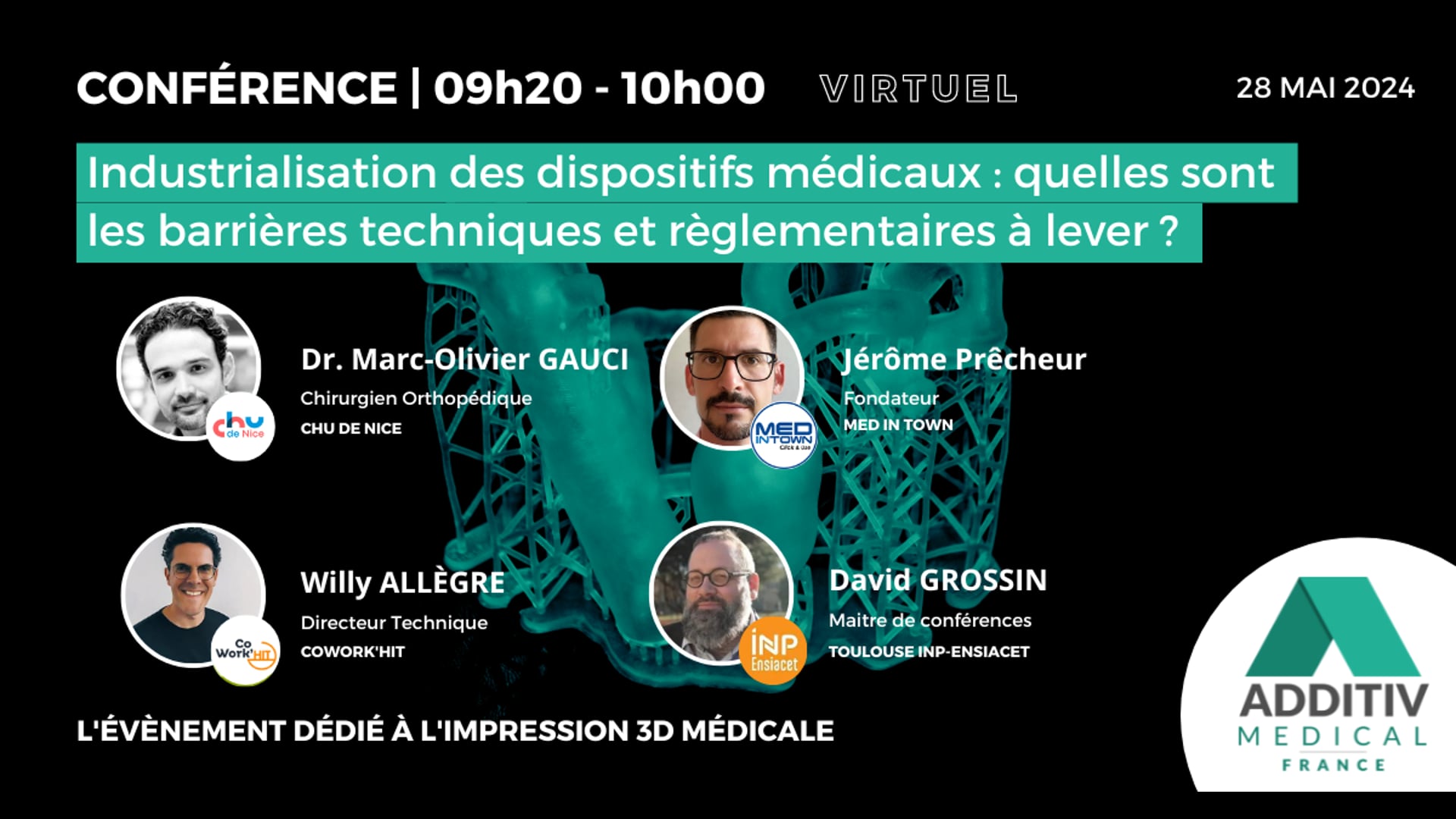 Table ronde : industrialisation des dispositifs médicaux : quelles sont les barrières techniques et règlementaires à lever ?"