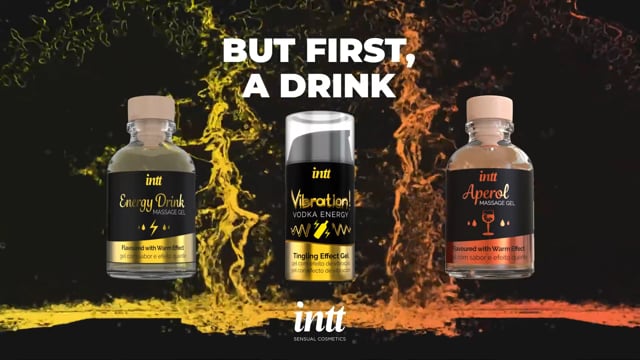INTT- Óleos de Massagem Energy Drink & Aperol x Vibrador Liquido Vodka Energy