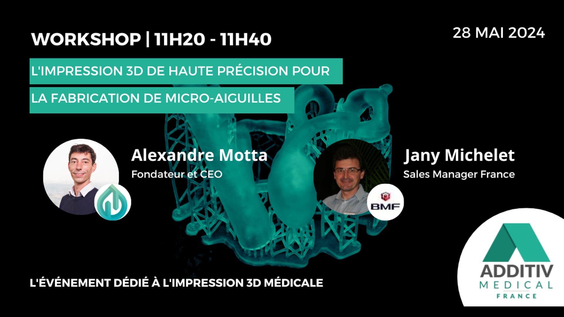 WORKSHOP : l'impression 3D de haute précision pour la fabrication de micro-aiguilles
