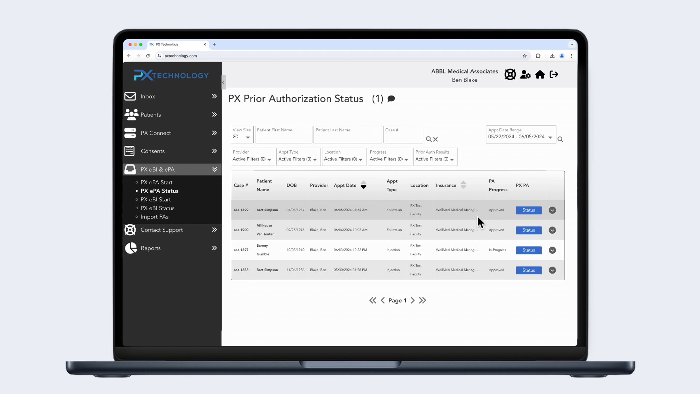 PX Technology - ePA Demo