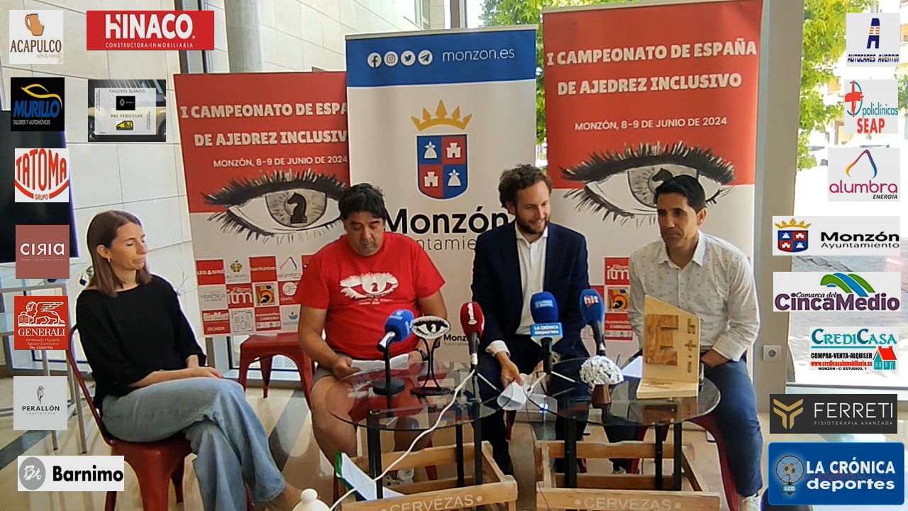 El primer Campeonato de España de Ajedrez inclusivo se celebrará en Monzón y contará con 80 participantes  Tendrá lugar los días 8 y 9 de junio y se rendirá un homenaje a los jugadores que inspiraron la película “Menudas Piezas”  