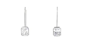 8.50 ct. t.w. Radiant-Cut CZ Drop Earrings in Sterling Silver