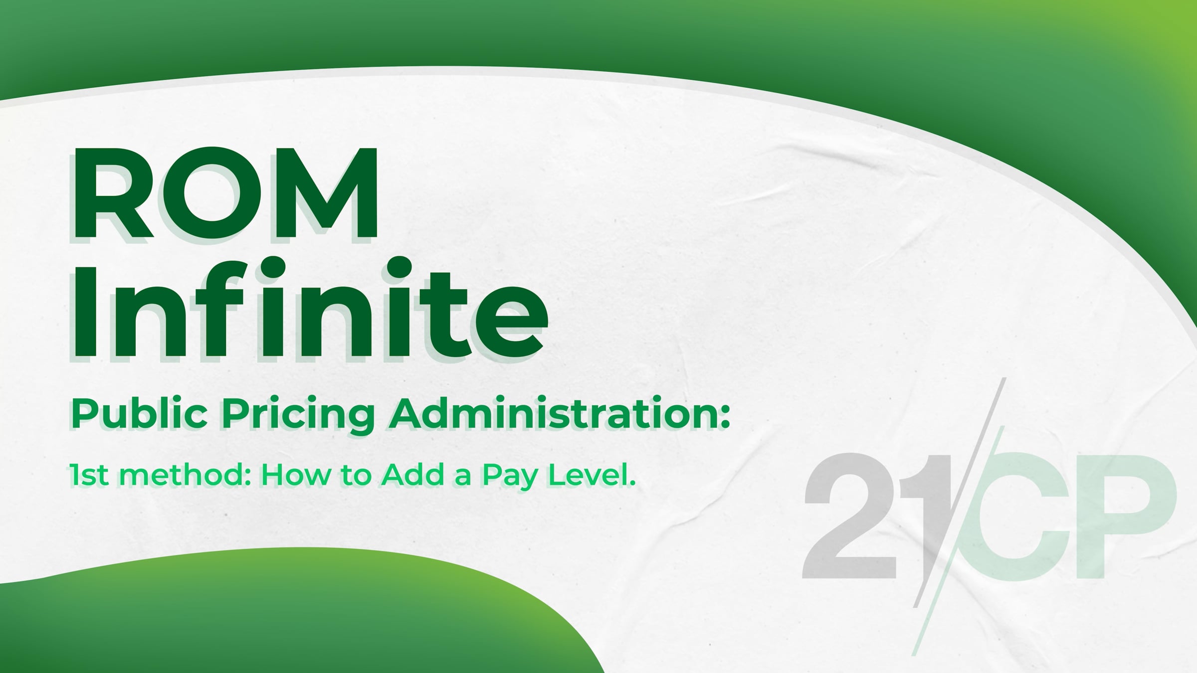 179. ROMInfinite_PublicPricingAdmin_HowToAddPayLevel (English) | Videos ...