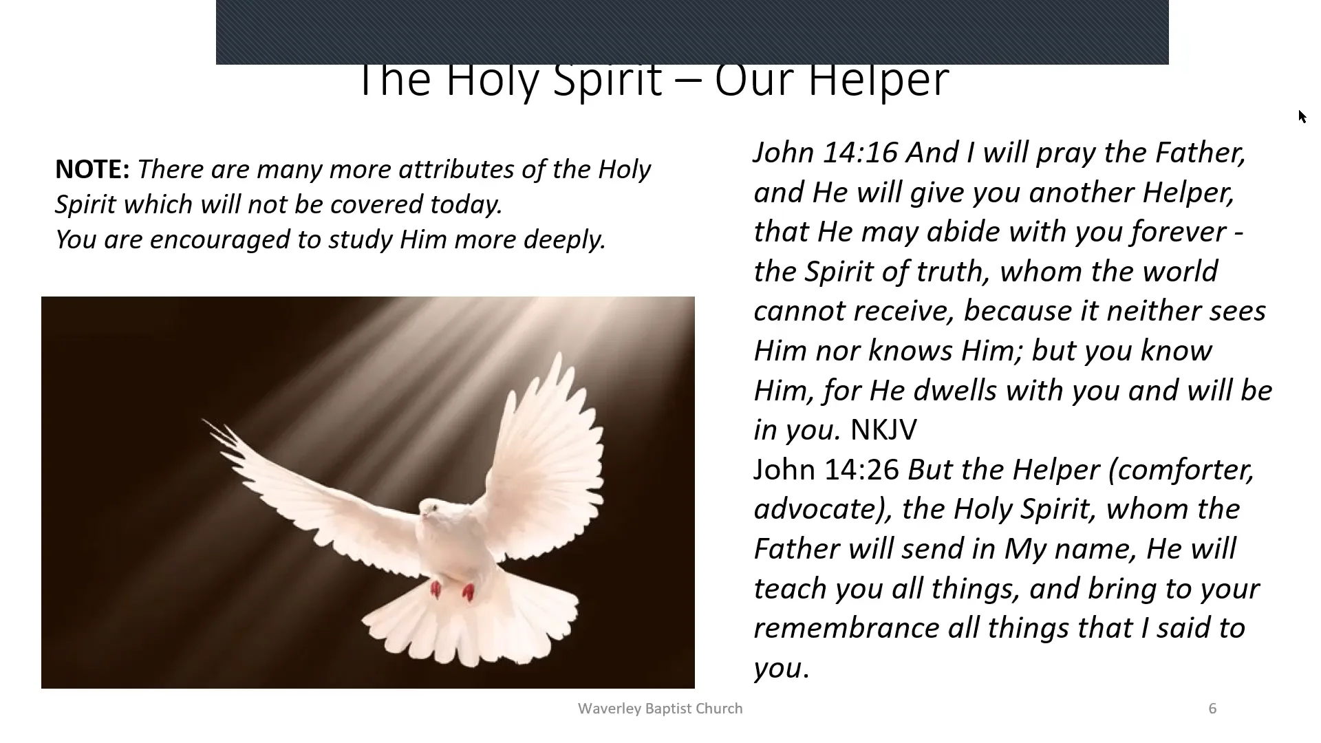 We Have a Helper - The Holy Spirit on Vimeo