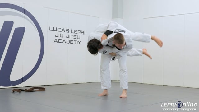 Koshi Guruma Throw to Knee on Belly Escape to Collar Choke from the Back