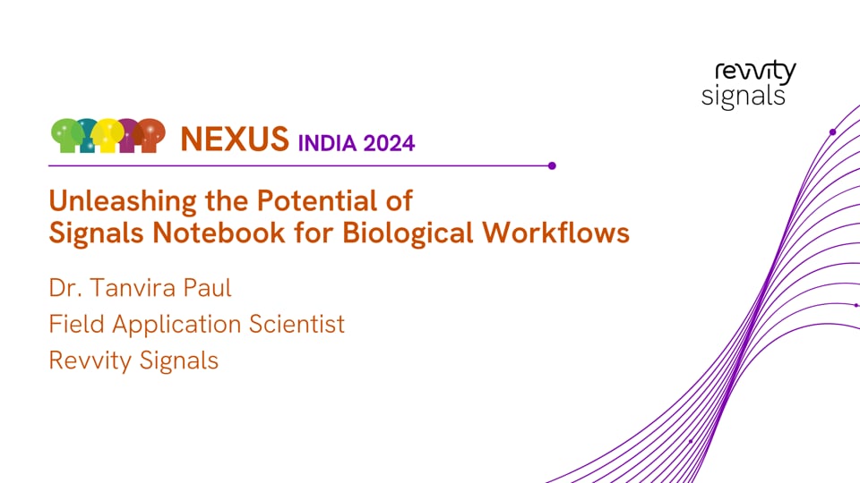 Watch Unleashing the Potential of Signals Notebook for Biological Workflows on Vimeo.