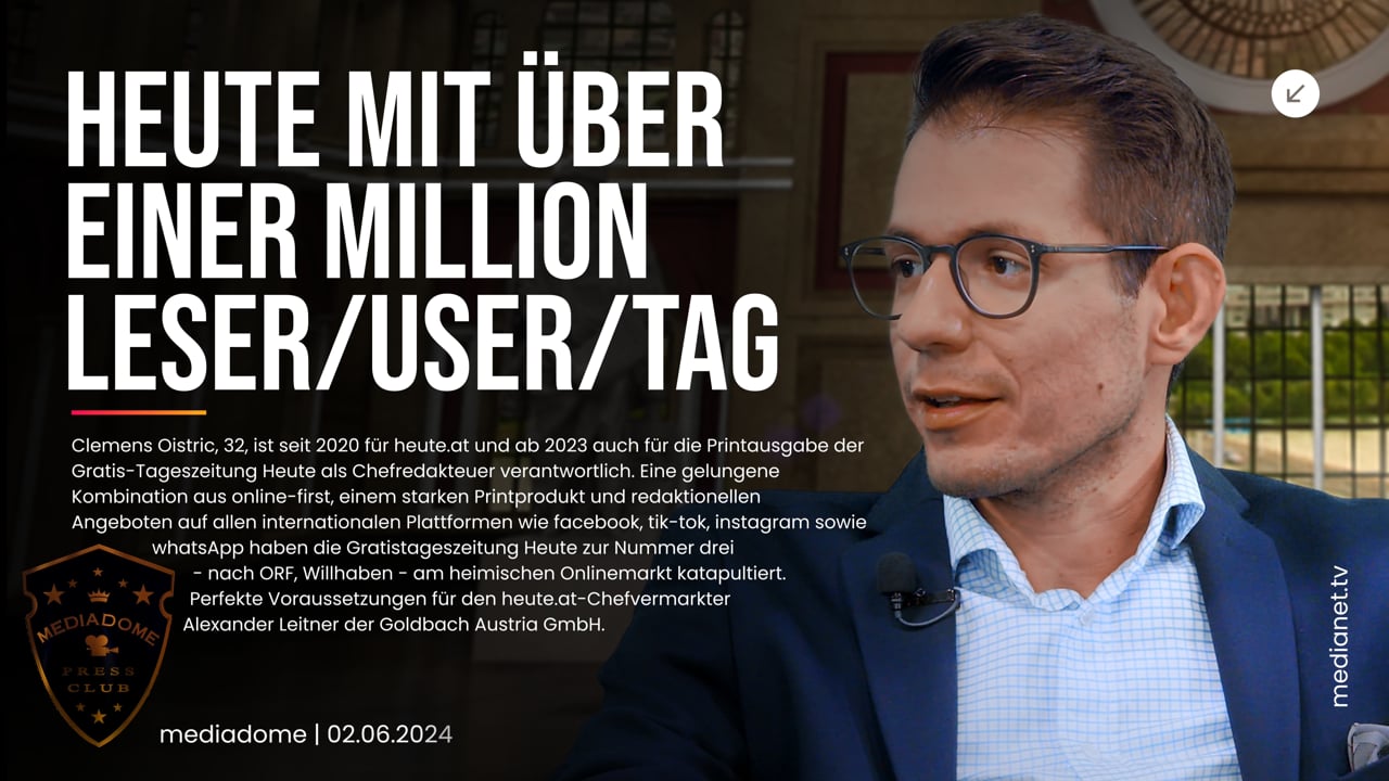 Gratis-Tageszeitung Heute/heute.at mit über einer Million Leser/User pro Tag