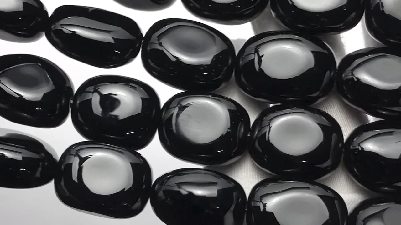 オニキス タンブル 半連/1連｜天然石ビーズの卸問屋・通販ケンケンジェムズ