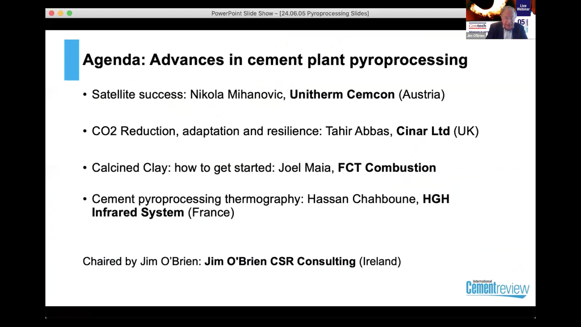 Cemtech Live Webinar: Advances in cement plant pyroprocessing