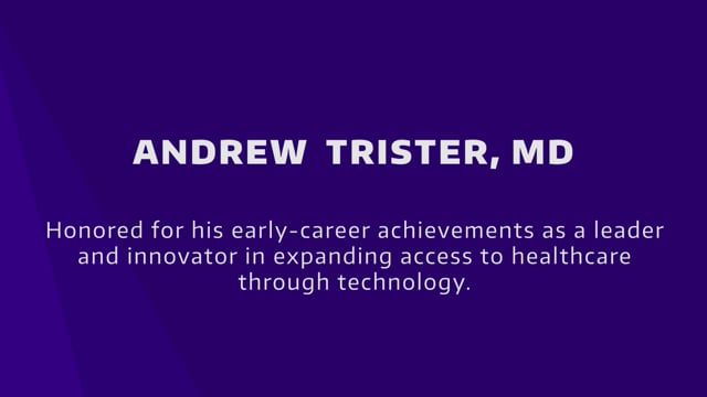 2024 | Alumni Early Achievement Award | Andrew Trister, MD, PhD, Res. ’10, Chief Res. ’14