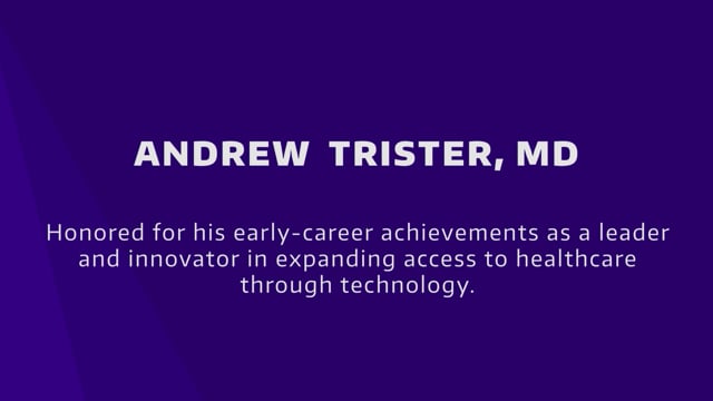 2024 | Alumni Early Achievement Award | Andrew Trister, MD, PhD, Res. ’13, Chief Res. ’14