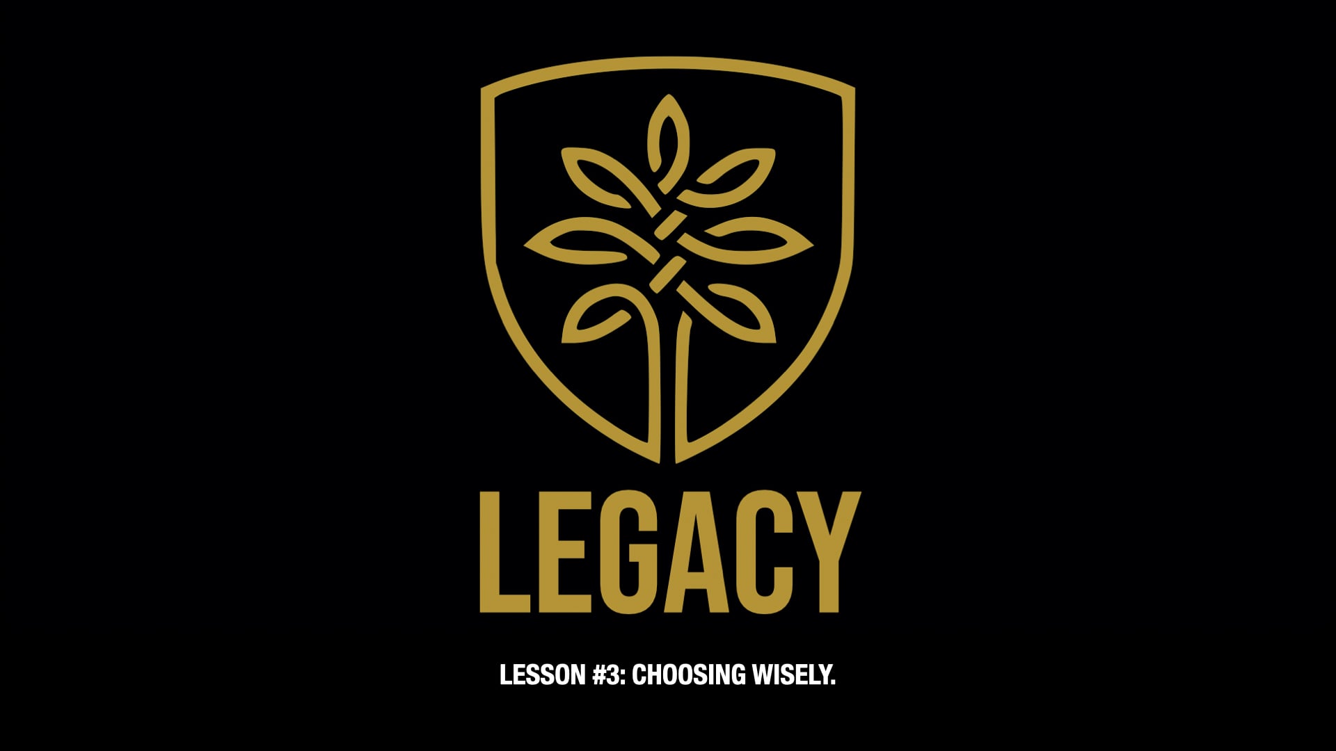 Legacy - Lesson 3 - Choosing Wisely