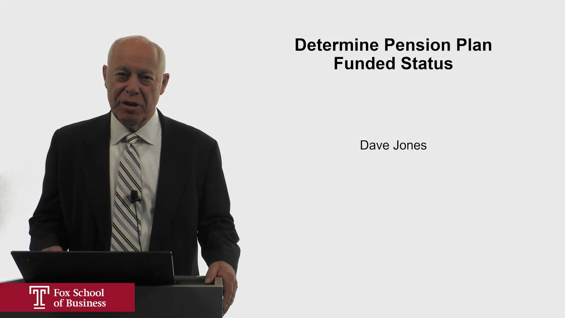 Login to view Determine Pension Plan Funded Status