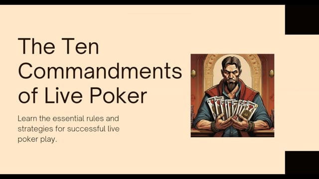 #654: The 10 Commandments of Live Poker