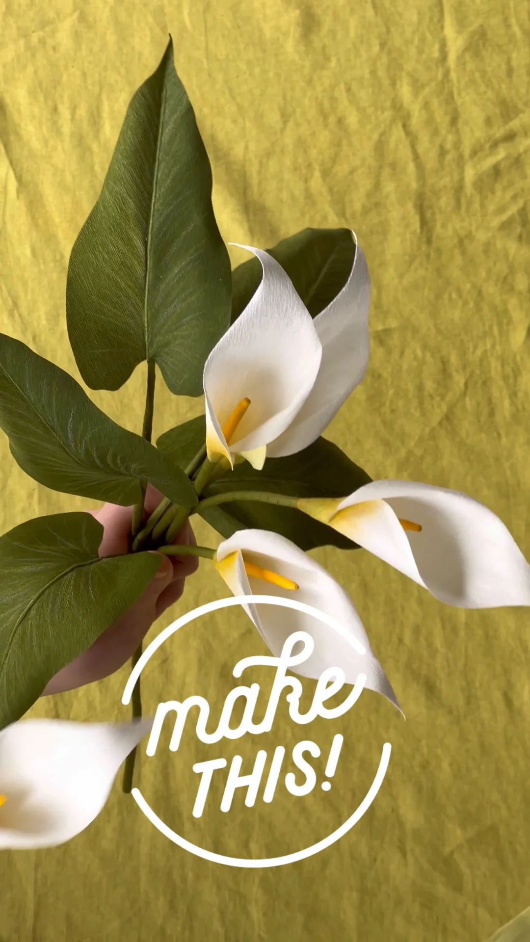 Crepe Paper Cala Lily