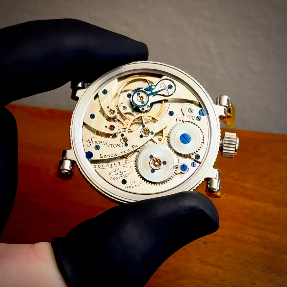 Hamilton 902 from 1928 with a Jeweled Motor Barrel — Frett