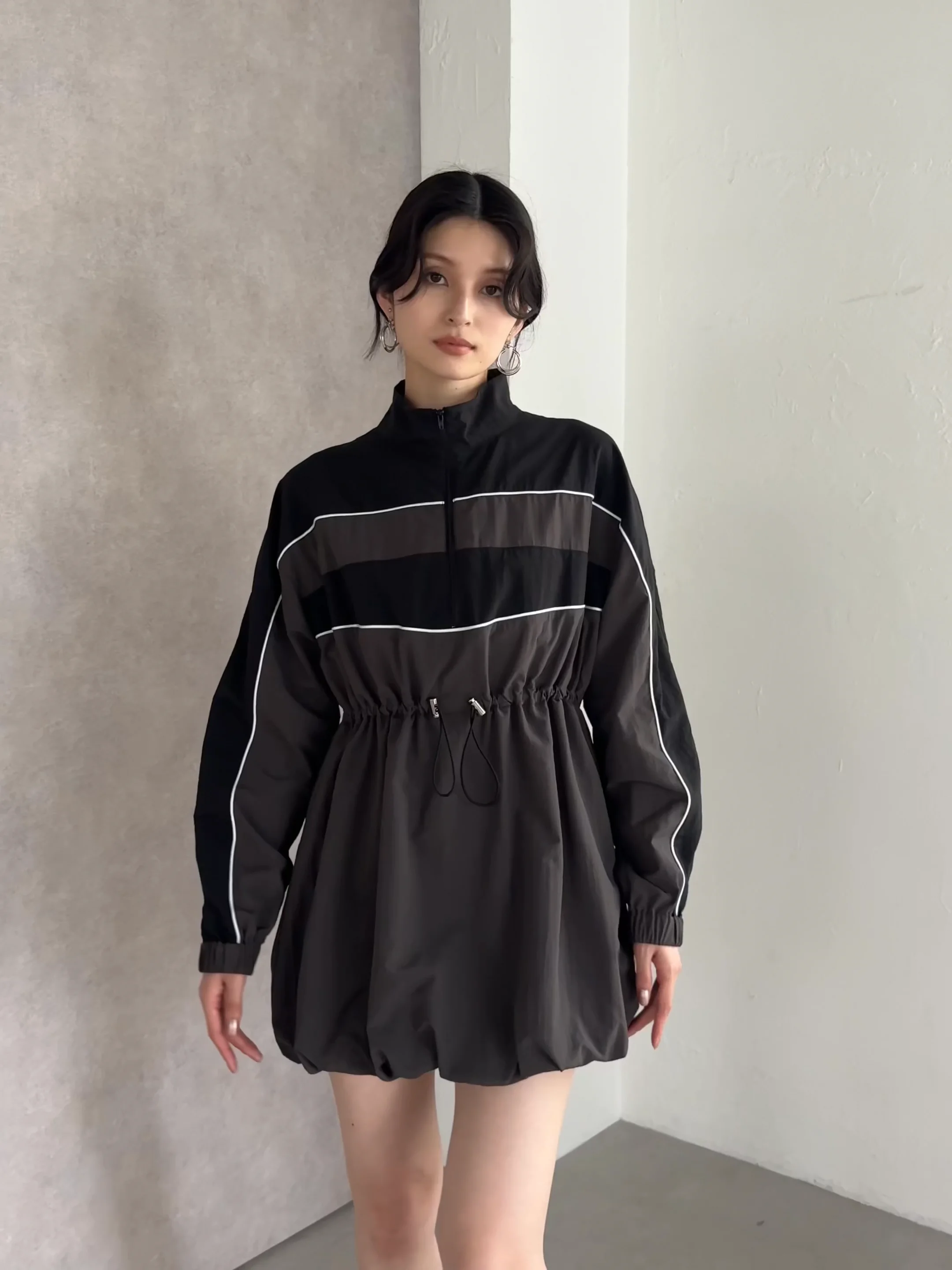 トラックバルーンミニワンピース|ムルーア(MURUA)公式通販 トラックバルーンミニワンピース|ムルーア(MURUA)公式通販