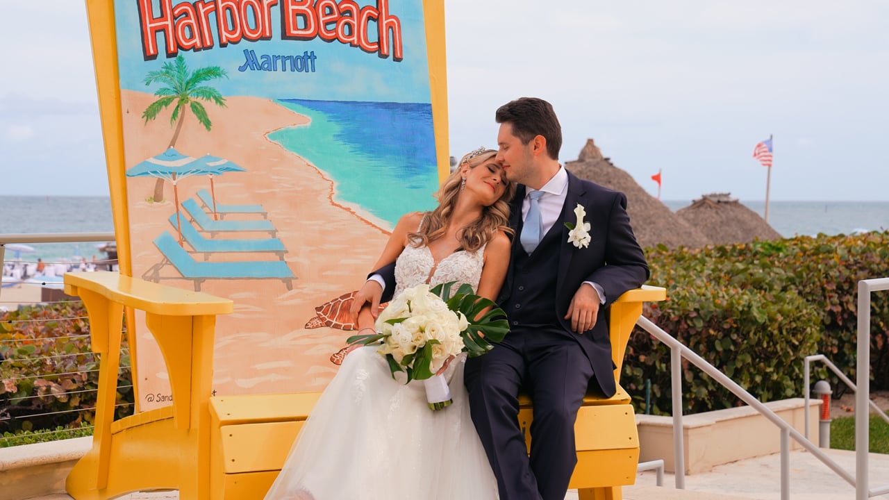 Ashley & Johnny wedding film at Marriott Harbor Beach