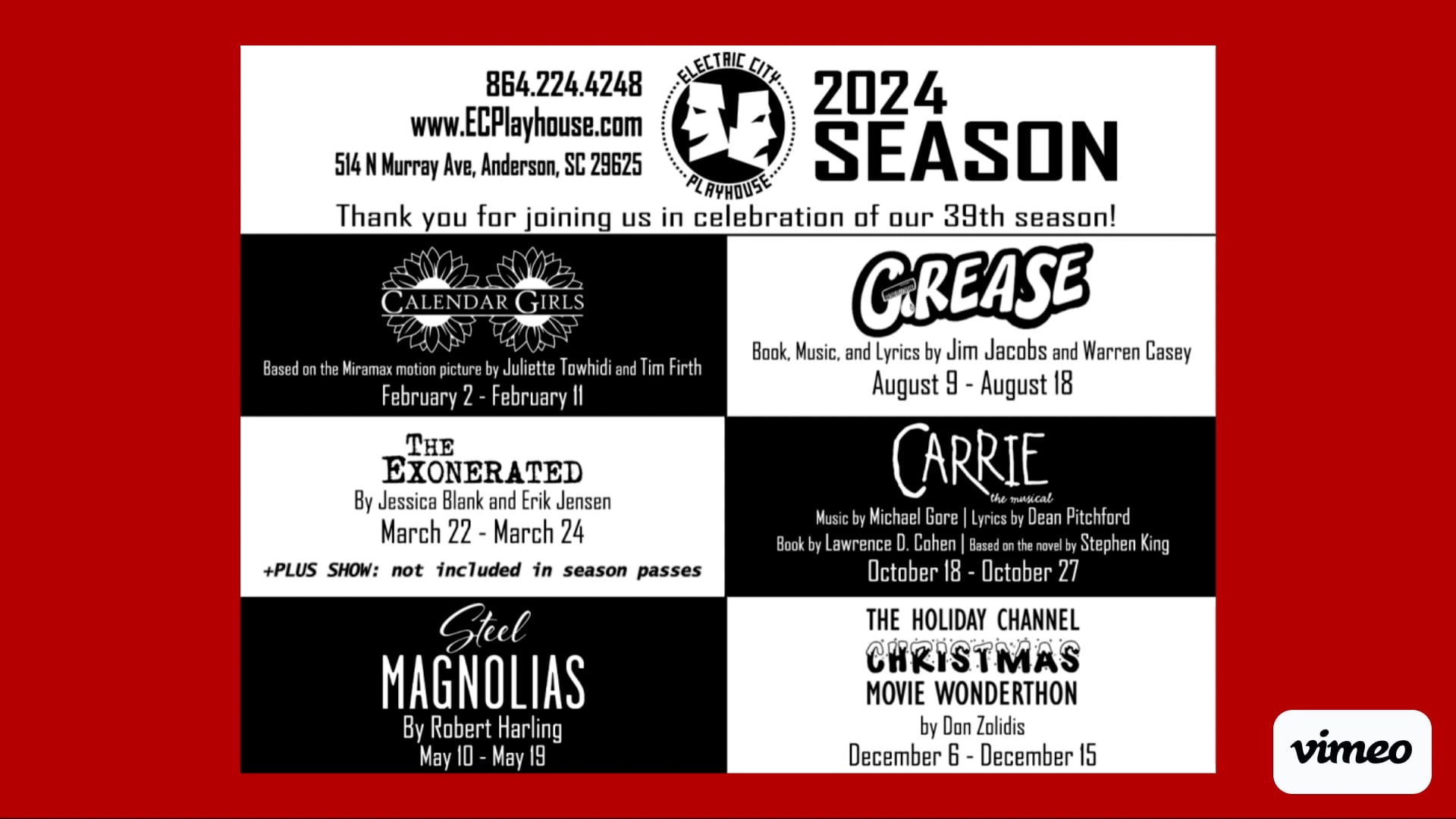 Electric City Playhouse Performing Arts Theater Tickets