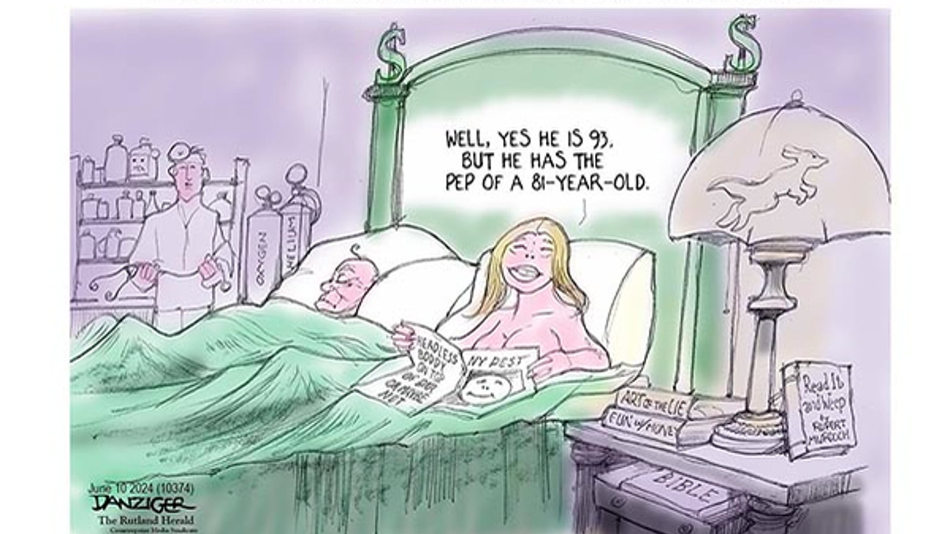 Danziger Live-Cartoon: Murdoch Marries