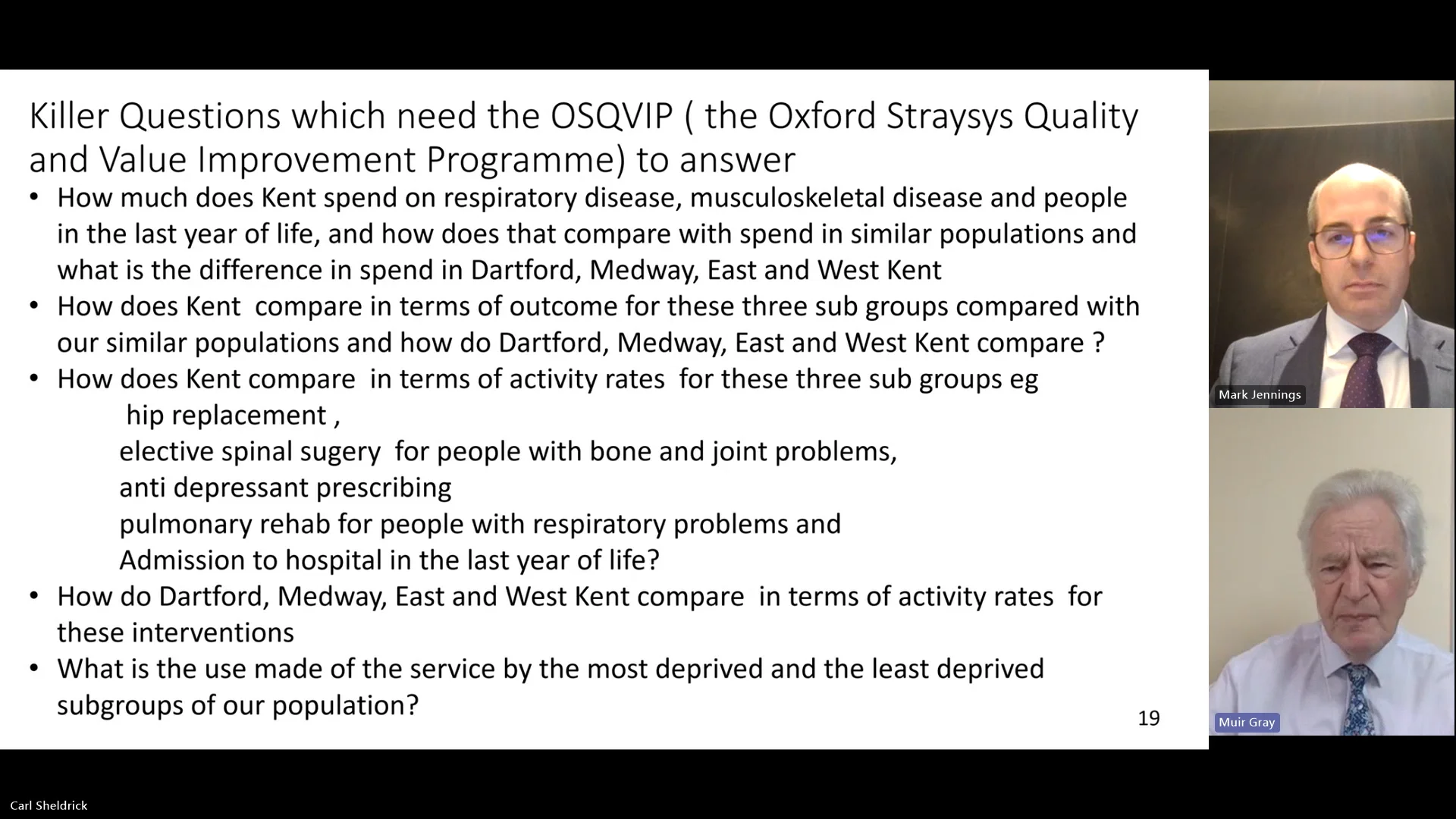 Productivity Webinar Part 2 - Prof Sir Muir Gray