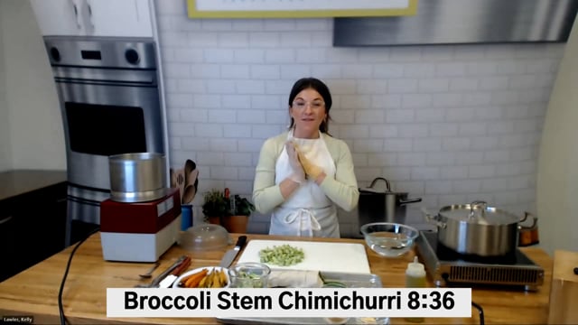 Stop Food Waste Day Teaching Kitchen: Broccoli Stem Chimichurri