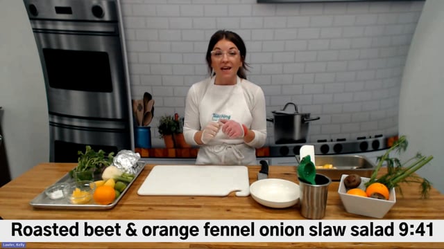 Roasted beet and orange fennel onion slaw salad