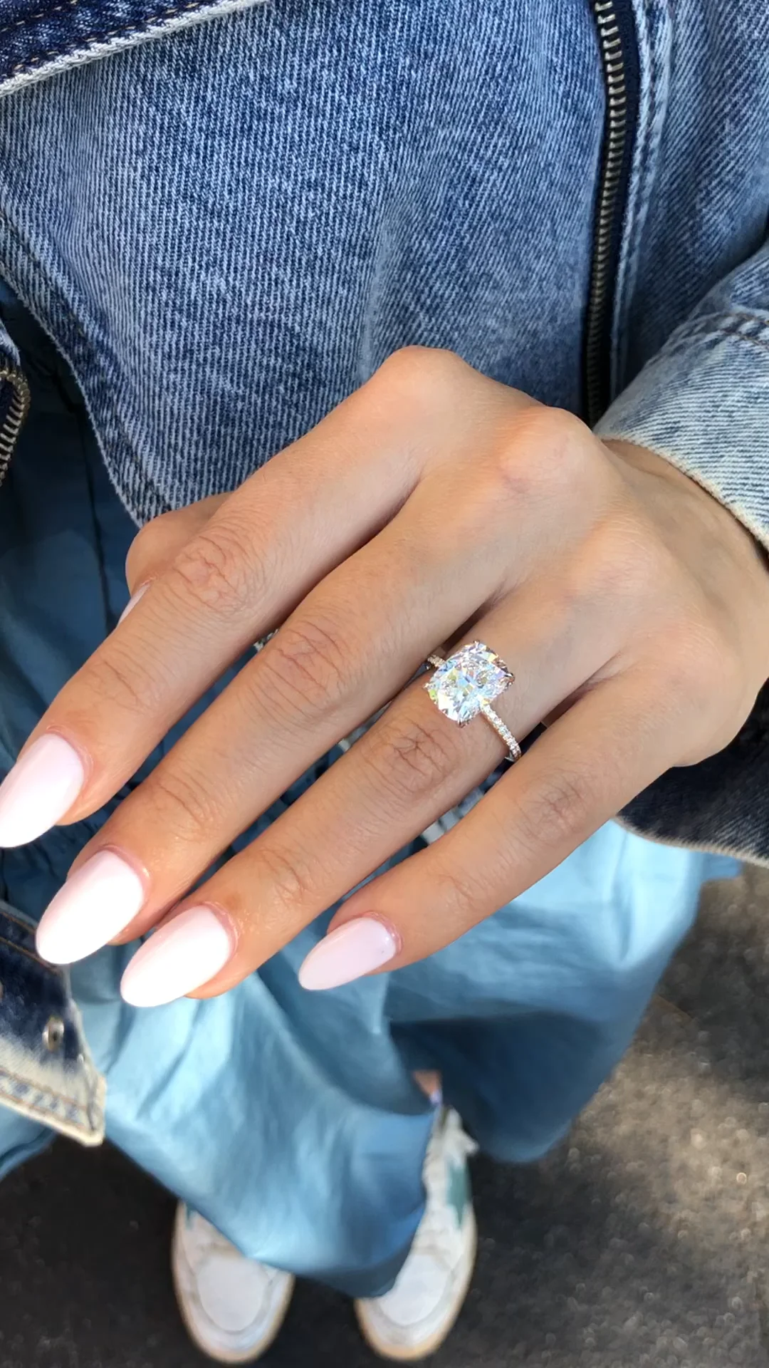 4ct Elongated Cushion Cut Engagement Ring JC7036
