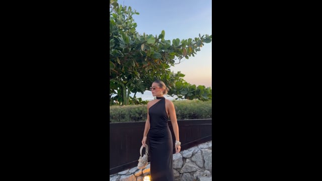 Vestido Serena Argola Preto