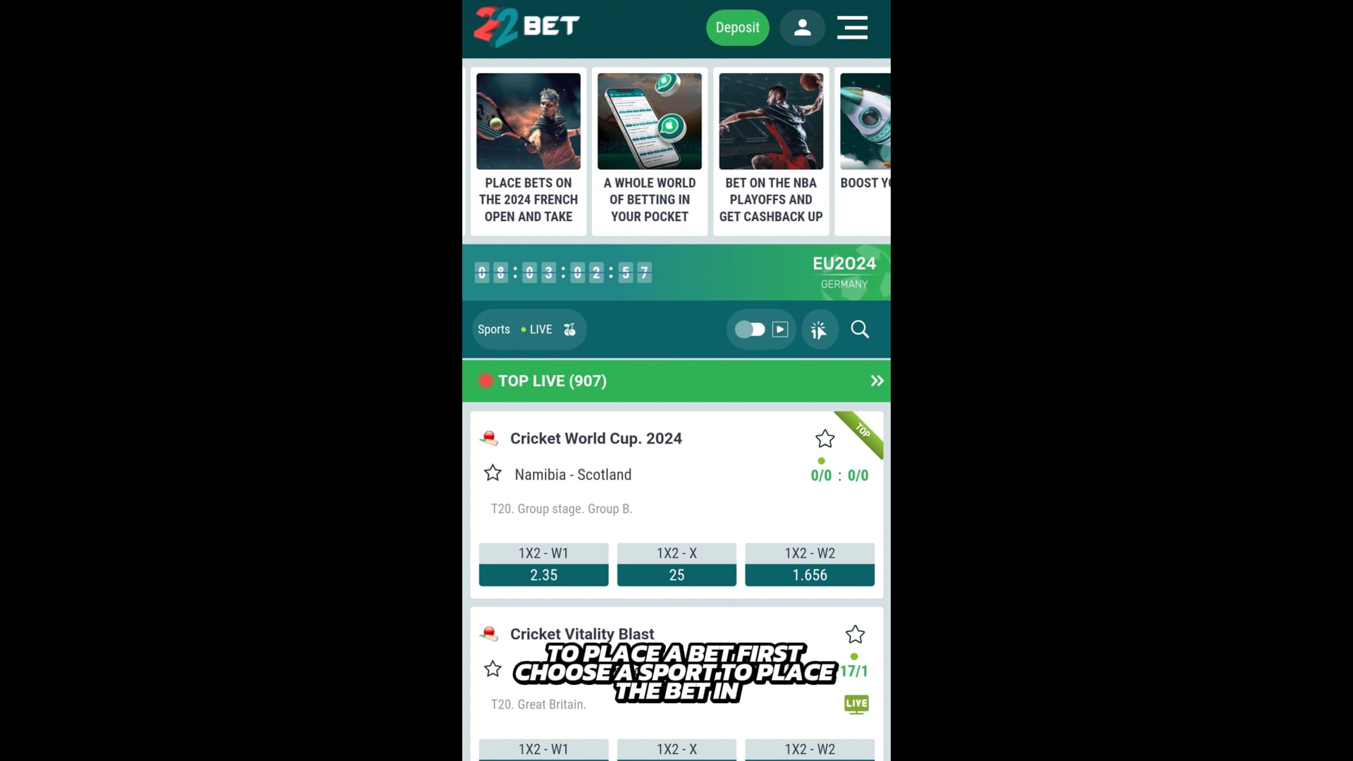 Casino 22Bet obrazek