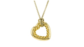 C. 1990 Vintage David Yurman 18kt Yellow Gold Heart Necklace