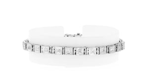 C. 1950 Vintage .60 ct. t.w. Diamond Bracelet in 14kt White Gold