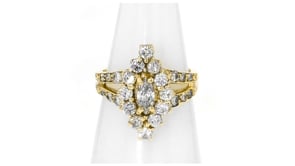 C. 1980 Vintage 1.55 ct. t.w. Diamond Ring in 14kt Yellow Gold