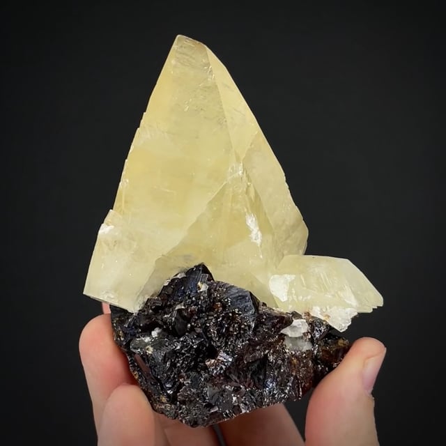 Calcite on Sphalerite (classic locale)