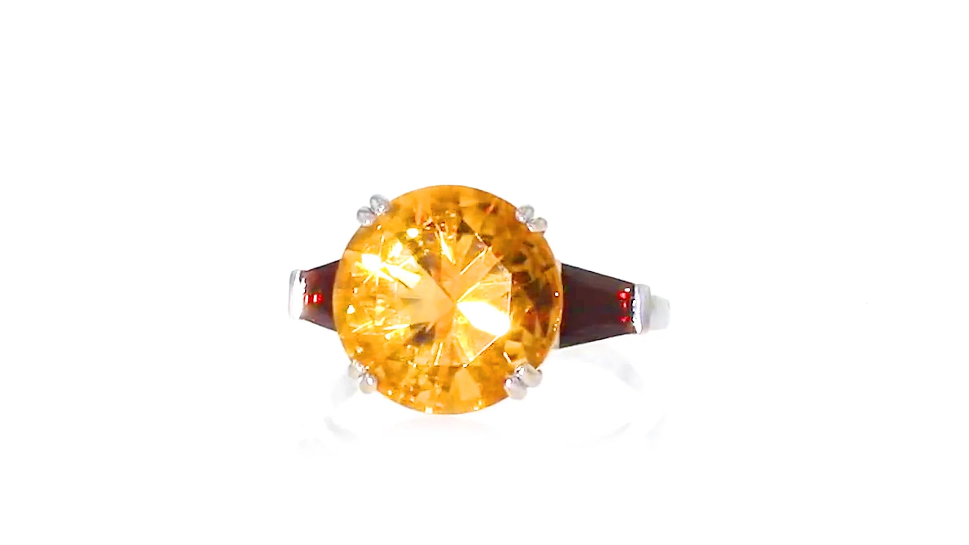 C. 2000 Vintage Mauboussin 6.25 Carat Citrine and 1.00 ct. t.w.