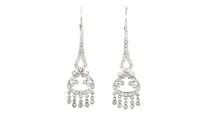 C. 1990 Vintage 1.30 ct. t.w. Diamond Chandelier Earrings in 18kt White Gold