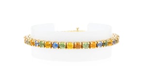 C. 1980 Vintage 11.00 ct. t.w. Multicolored Sapphires in 14kt Yellow Gold