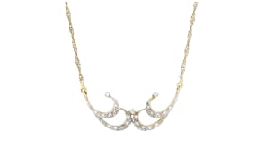 C. 1985 Vintage UnoAErre .40 ct. t.w. Diamond Swirl Necklace in 18kt Yellow Gold
