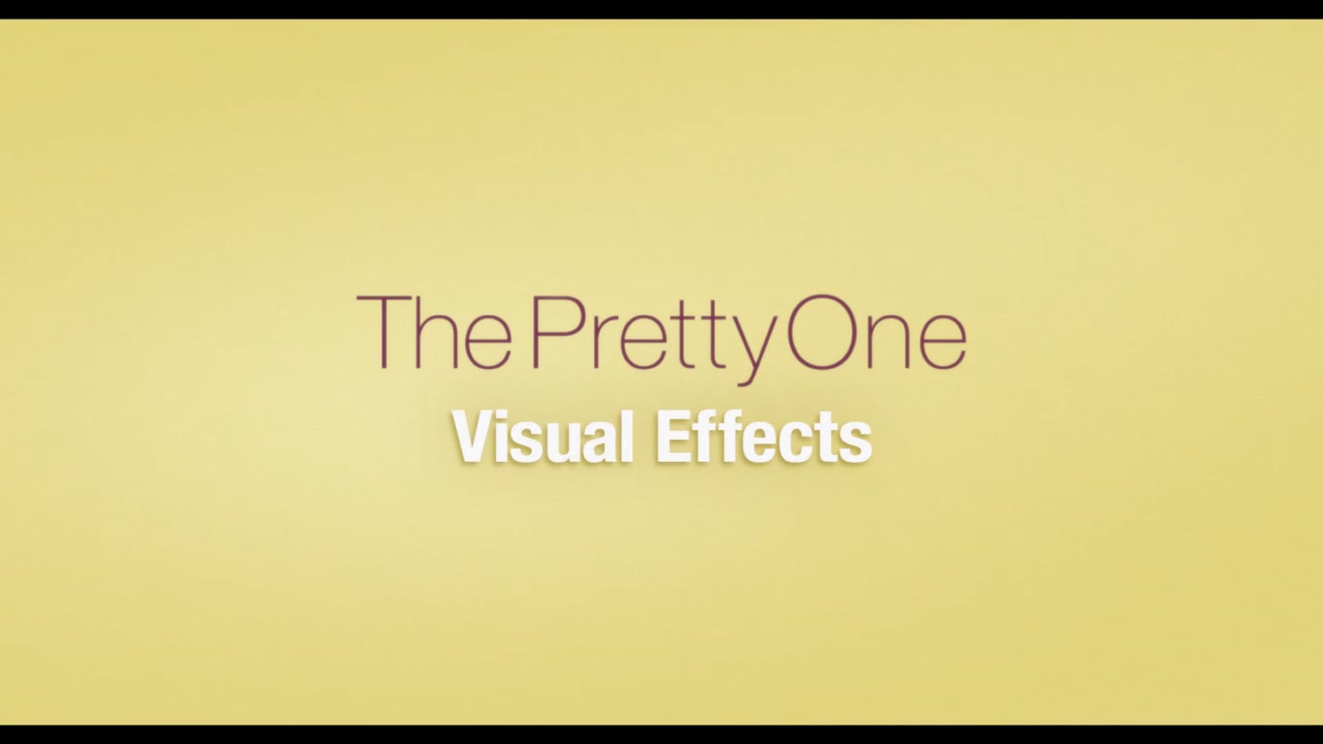 The Pretty One VFX
