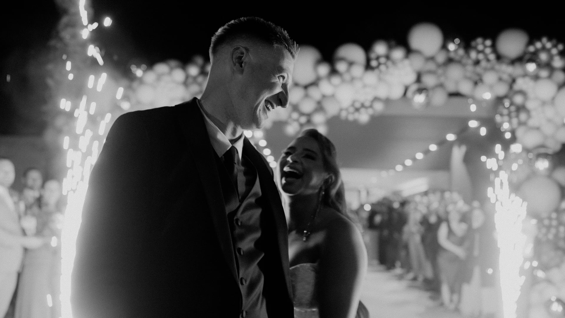 Carousel, Albert Park Lake wedding — couple on the wedding day, photographed by C2 Films