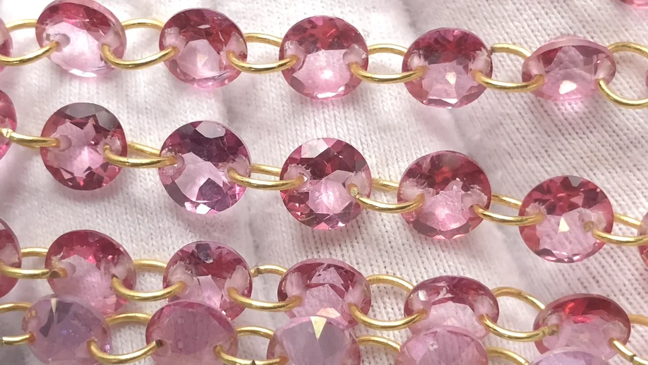 動画】宝石質ピンクトパーズAAA- ラウンドファセットカット6×6mm