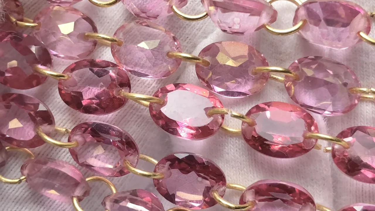動画】宝石質ピンクトパーズAAA オーバルファセットカット8×6mm