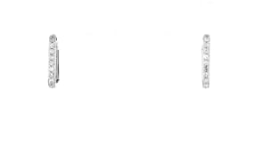 15 ct. t.w. Diamond Paper Clip Link Hoop Earrings in Sterling Silver