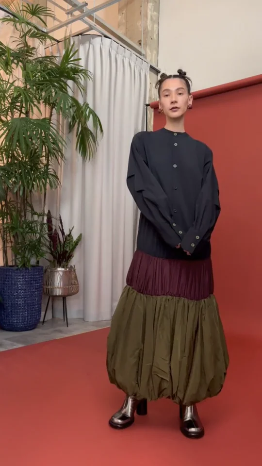 UN3D.（アンスリード）の「BALLOON SHIRT OP / バルーンシャツワンピース（ワンピース）」 - WEAR