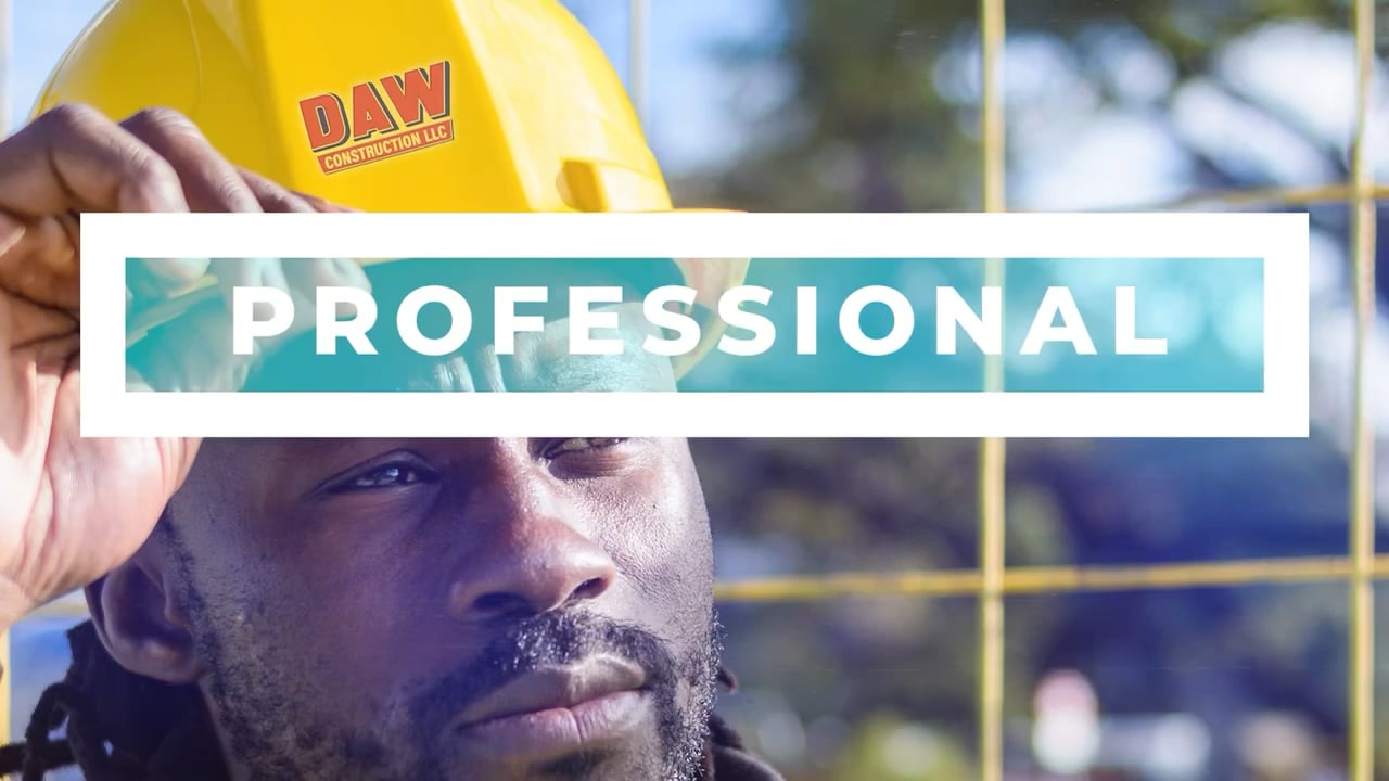 Screenshot of DAW Construction website